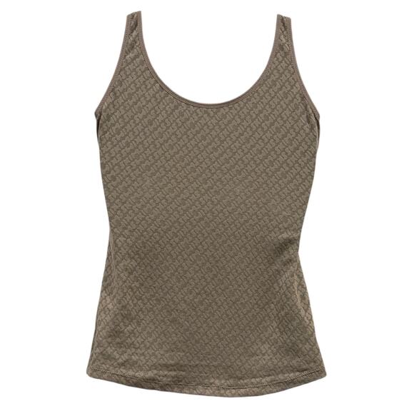 SKIMS Mesh Logo Tank Top In Desert - Picture 2 of 5